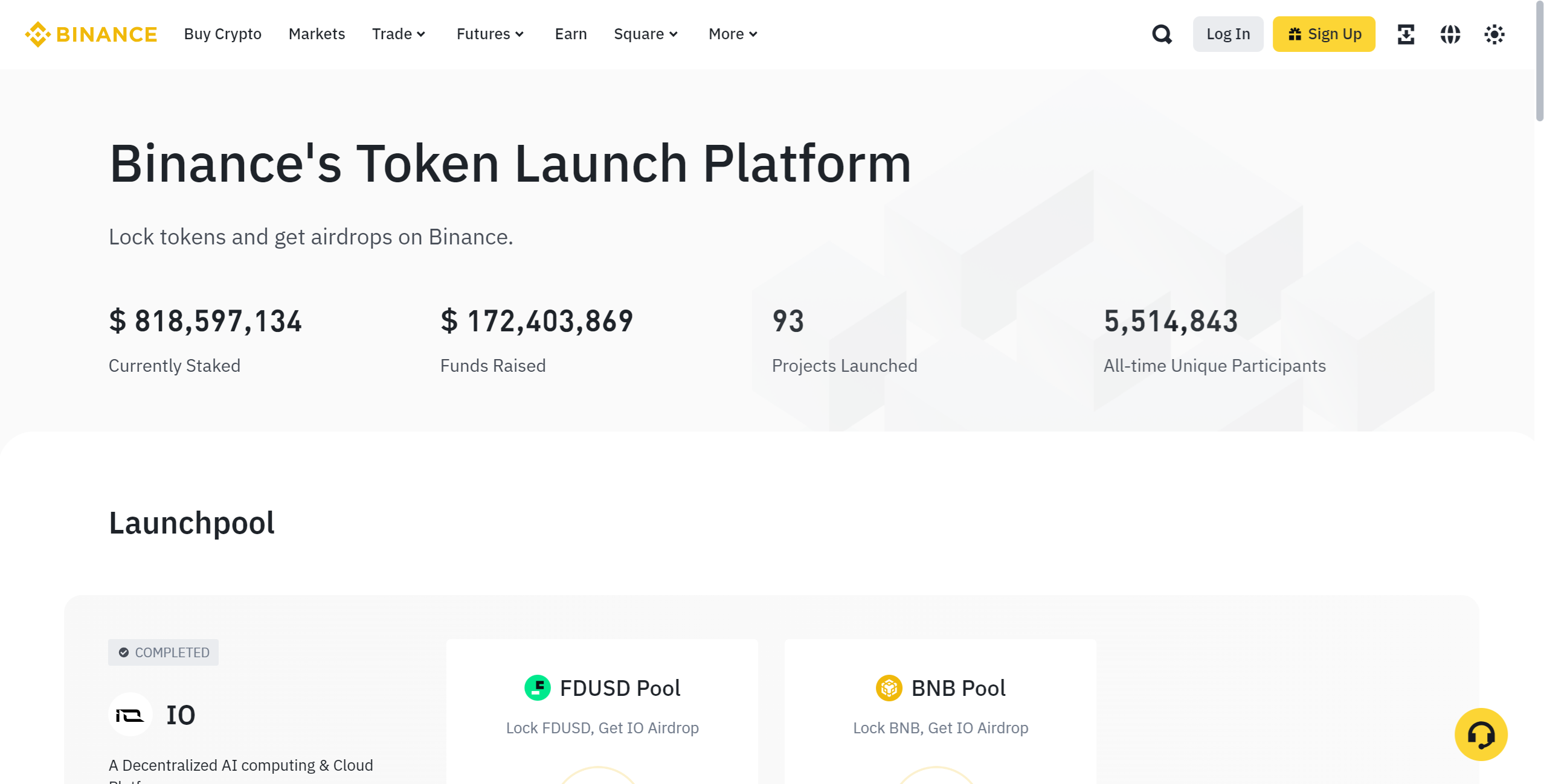 ico binance launchpool