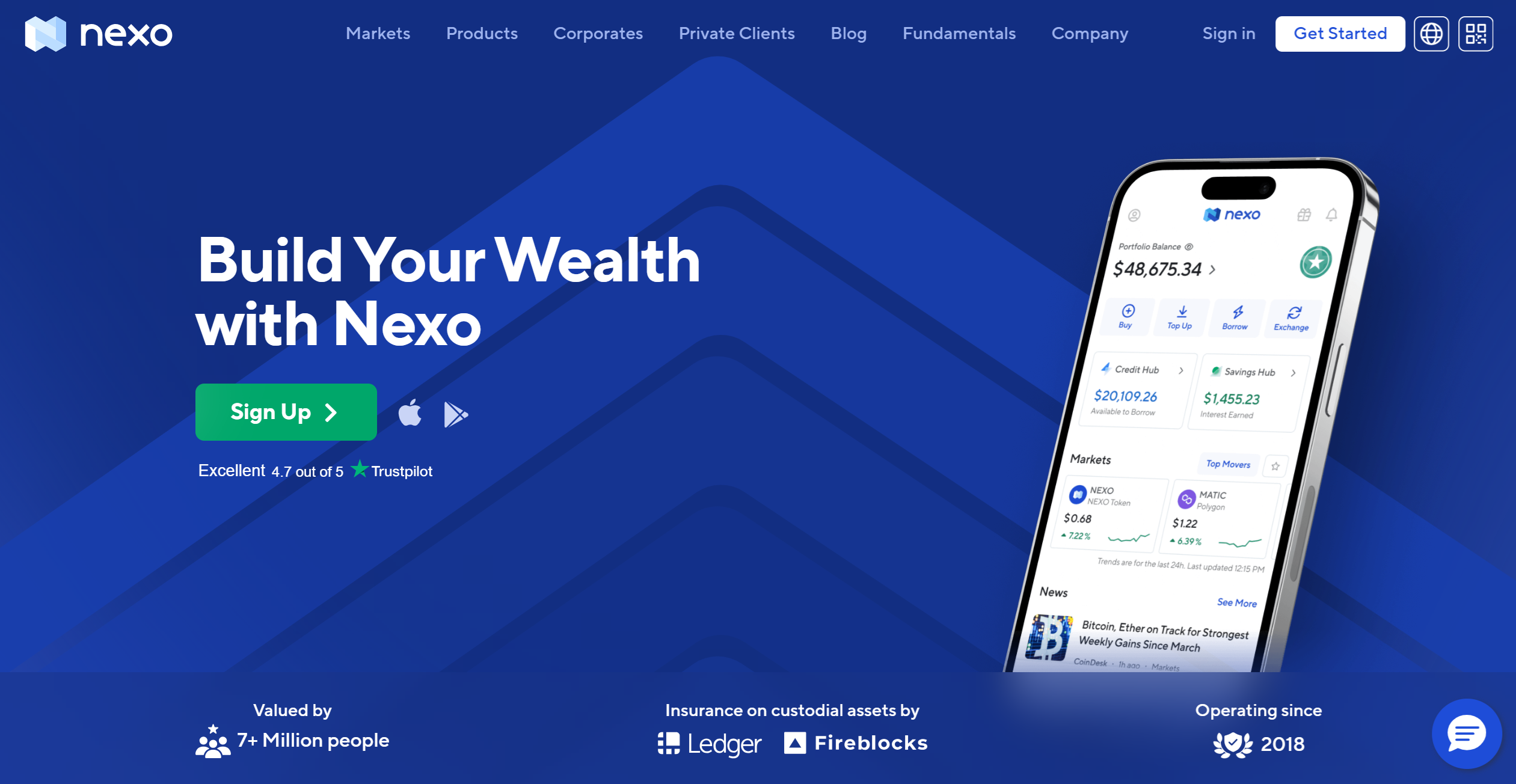 nexo homepage